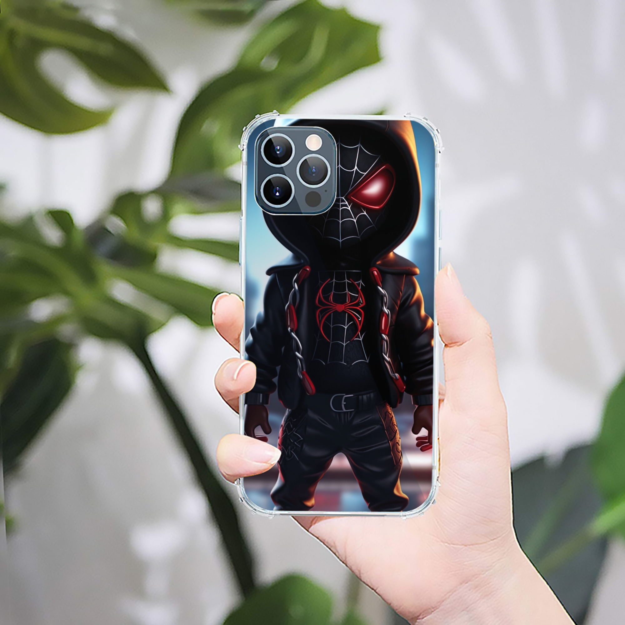 （画像用） Spider Man スパイダーマン 【iPhone 12シリーズ対応】透明スマホケース（クリアソフトケース）